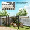 "Outsunny" paviljonas, maždaug 3x3 m, metalinis terasos stogas, sodo paviljonas su reguliuojamu stogu, laisvai pastatomas, apsauga nuo UV spindulių 30+, skirtas terasai ir sodui, smėlio spalvos