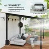 "Outsunny" paviljonas pavėsinė, maždaug 3x3 m, atsparus vandeniui, stabilus, atsparus žiemai, su UV apsauga 50+, sieninis metalinis sodo paviljonas, apsauga nuo saulės sodo terasai, balkonui, tamsiai pilka