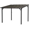 "Outsunny" paviljonas pavėsinė, maždaug 3x3 m, atsparus vandeniui, stabilus, atsparus žiemai, su UV apsauga 50+, sieninis metalinis sodo paviljonas, apsauga nuo saulės sodo terasai, balkonui, tamsiai pilka