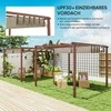 "Outsunny" paviljonas su magnetiniu kilimėliu, maždaug 3x3 m, terasos stogas iš aliuminio, sodo paviljonas su reguliuojamu stogu, laisvai pastatomas, apsauga nuo UV spindulių 30+, skirtas terasai ir sodui, natūrali mediena