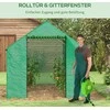 "Outsunny" plėvelinis šiltnamis 2x3x2 m Vėjo nepraleidžiantis šiltnamis su susukamu langu ir apsauga nuo UV spindulių, idealiai tinka pomidorams, plieninė konstrukcija, žalias