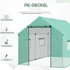 "Outsunny" plėvelinis šiltnamis 2x3x2 m Vėjo nepraleidžiantis šiltnamis su susukamu langu ir apsauga nuo UV spindulių, idealiai tinka pomidorams, plieninė konstrukcija, žalias