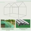 "Outsunny" plėvelinis šiltnamis 2x3x2 m Vėjo nepraleidžiantis šiltnamis su susukamu langu ir apsauga nuo UV spindulių, idealiai tinka pomidorams, plieninė konstrukcija, žalias