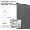 Outsunny plieno sodo namelis 0,92 m², rakinama sodo spinta su vienšlaičiu stogu, 100x103x160 cm, pilka