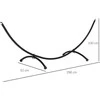 Outsunny Plieninis hamako stovas 300 x 90 x 100 cm