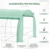 "Outsunny" polietileninis šiltnamis 3,97x3x2 m Įėjimas, apsauga nuo UV spindulių, susukamas dangtis, plienas, žalias