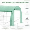 "Outsunny" polietileninis šiltnamis 6x3x2 m Įėjimas, apsauga nuo UV spindulių, susukamas dangtis, vamzdinis plienas, žalias