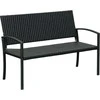 Outsunny Poliratano sodo suoliukas, 2 sėdimų vietų - juodas W122 x D60 x H87cm