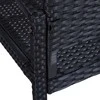 Outsunny Poliratano sodo suoliukas, 2 sėdimų vietų - juodas W122 x D60 x H87cm