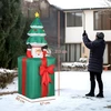 Outsunny pripučiama kalėdinė dekoracija su LED lemputėmis, poliesteris, vidaus ir lauko naudojimui, raudona ir žalia