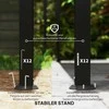"Outsunny" Pritvirtinama pavėsinė pavėsinė su stogu, vandenį atstumiantis pavėsinės stogelis, laisvai stovinti sodo pavėsinė, kiemo pavėsinės stogelis, apsaugantis nuo saulės, skirtas kiemo sodui, maždaug 3x5x2,5 m tamsiai pilka