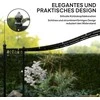 "Outsunny" Pritvirtinama pavėsinė pavėsinė su stogu, vandenį atstumiantis pavėsinės stogelis, laisvai stovinti sodo pavėsinė, kiemo pavėsinės stogelis, apsaugantis nuo saulės, skirtas kiemo sodui, apie 2,5x3x2,5 m, tamsiai pilkas