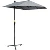 Outsunny Pusapvalis skėtis su laikikliu 2 x 2 m - pilka