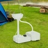 Outsunny stovyklavimo praustuvė, rankų plautuvė su nuotekų surinkimo talpa, 17 l vandens bakas, mobilioji plautuvė su dozatoriumi, HDPE, pilka, 83 x 50 x 103 cm