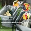 "Outsunny" rankinis vežimėlis Sulankstomas transportavimo vežimėlis su aušinimo krepšiu, paplūdimio vežimėlis su ištraukiama rankena, pakraunamas iki 120 kg