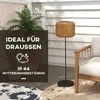 Outsunny Rattan saulės lempa, takelio šviestuvas su šiltai balta šviesa, vandeniui atsparus LED sodo šviestuvas su šviesos jutikliu, pastatomas šviestuvas sodui, vejai, plieno