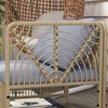 Lauko baldų komplektas "Outsunny" rotango sodo baldų komplektas, 5 dalių balkono baldų komplektas su pagalvėlėmis, su kampine sofa, taburetėmis, terasos baldų komplektas, plienas, šviesiai pilka spalva