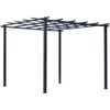 "Outsunny" rožių paviljonas Stabili augalų arka, kaip pagalbinė laipiojimo priemonė, sodo paviljonas, atsparus oro sąlygoms, metalas, juodas, 2,97x2,95x2,3 m
