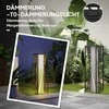 "Outsunny" saulės grindų lempa iš rotango su šviesos jutikliu 25 LED saulės lempos boho stiliaus IP44 vandeniui atspari saulės lempa saulės lempa lauko lempa įkraunamas saulės žibintas sodo balkonui lauko vejos kiemui
