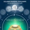 Outsunny Saulės lauko šviestuvas, atspari vandeniui, šviesos jutiklis, būgno dizainas