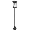 "Outsunny" saulės sodo žibintas 127 cm sodo lempa su šaltai balta LED šviesa, kelio šviesa su šviesos jutikliu, sodo šviesa, IP44 atsparus vandeniui, skirtas lauke, juodas