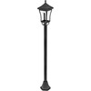Outsunny saulės energija veikiantis sodo žibintas 127 cm, sodo lempa su šaltai balta LED šviesa, šviesos jutikliu, IP44 atsparumu vandeniui