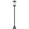 "Outsunny" saulės sodo žibintas 127 cm sodo lempa su šaltai balta LED šviesa, kelio šviesa su šviesos jutikliu, sodo šviesa, IP44 atsparus vandeniui, skirtas lauke, juodas