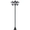 "Outsunny" saulės sodo žibintas su LED 120 liumenų IP44 - juodas 51,5 x 47 x 182,5 cm