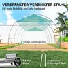 "Outsunny" šiltnamis 4 x 3 x 2 m plėvelinis šiltnamis su 8 langais, ritininėmis durimis, susukamomis šoninėmis sienelėmis, UV spinduliams atsparus plėvelinis tunelis, žiemai atsparus pomidorų namelis su gruntiniu inkaru, žalias
