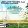 "Outsunny" šiltnamis su maždaug 4 x 3 x 2 m folijos šiltnamiu, 8 langais, susukamomis durimis, susukamomis šoninėmis sienelėmis, UV spinduliams atsparus folijos tunelis, žiemai atsparus pomidorų namelis su gruntiniu inkaru, žalias