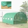 "Outsunny" šiltnamis su maždaug 4 x 3 x 2 m folijos šiltnamiu, 8 langais, susukamomis durimis, susukamomis šoninėmis sienelėmis, UV spinduliams atsparus folijos tunelis, žiemai atsparus pomidorų namelis su gruntiniu inkaru, žalias