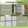 "Outsunny" šiltnamis su ritininėmis durimis ir 2 langais, žiemai atsparus plieno plėvelės šiltnamis, šiltnamis balkonui, sodui, pomidorų namelis su UV apsauga 200x76x170cm pomidorų šiltnamis daržovėms gėlėms, baltas