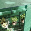 Outsunny šiltnamis su vienšlaičiu stogu, dvigubomis durimis, lentynomis, žiemojantis plėvelinis šiltnamis iš plieno, šiltnamis balkonui, sodui, pomidorų namelis 144 x 48 x 152 cm, šiltnamis pomidorams, daržovėms, žalias
