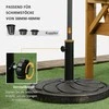 "Outsunny" skėčių stovas 18 kg, Ø38/48 mm skėčių stulpui, apvalus sodo skėčių stovas, sintetinė derva, bronza