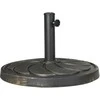 "Outsunny" skėčių stovas 18 kg, Ø38/48 mm skėčių stulpui, apvalus sodo skėčių stovas, sintetinė derva, bronza
