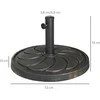 "Outsunny" skėčių stovas 18 kg, Ø38/48 mm skėčių stulpui, apvalus sodo skėčių stovas, sintetinė derva, bronza