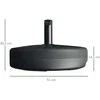 Outsunny skėčio nuo saulės stovas 22 kg, Ø38/48 mm skėčiams, cementinis, juodas, Ø51 x 12H cm