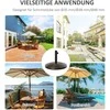 Outsunny Skėčių stovas 25 kg rotango išvaizdos skėčio pagrindas, Ø35/Ø38/Ø48 mm