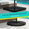 Outsunny skėčio stovas 4kg kryžminis stovas skėčio stiebui Ø38–48 mm, konsoliniam skėčiui, juodas, 100 x 100 x 75 cm