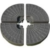 Outsunny Skėčio stovas, pripildomas 17 kg vandens / 25 kg smėlio, HDPE, kavos spalvos, 100x100x10,5 cm