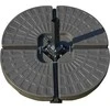 Outsunny Skėčio stovas, pripildomas 17 kg vandens / 25 kg smėlio, HDPE, kavos spalvos, 100x100x10,5 cm