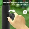Outsunny skėčio nuo saulės stovas, iki 25 kg, užpildomas, su ratukais, kvadratinis skėčio laikiklis, skėčio svoris, stovas skėčiams Ø38/48 mm, balkonui, terasai, sodui, juodas