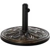 Outsunny saulės skėčio stovas, 13 kg, skirtas Ø35/Ø38/Ø48 mm skėčiams, plastikas + cementas, antikvarinė bronzinė spalva, Ø48 x 34 cm