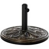 Outsunny saulės skėčio stovas, 13 kg, skirtas Ø35/Ø38/Ø48 mm skėčiams, plastikas + cementas, antikvarinė bronzinė spalva, Ø48 x 34 cm