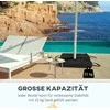 Outsunny skėčio nuo saulės pagrindas, smėlio maišas, 2x užpildomi krepšiai 50 kg, su kastuvėliu, juodas