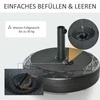 "Outsunny" skėčių stovo pagrindas Ø38/48 mm skėčio stulpui, iki 30 kg vandens/40 kg smėlio, HDPE, juodas, Ø55x38 cm