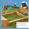 "Outsunny" smėlio dėžė Didelė smėlio dėžė su laivo dizaino dangčiu Medinė purvo dėžė Burlaivis Žaidimų namelis su virtuvės žaidimų rinkiniu Saugykla vaikams nuo 3 iki 7 metų Oranžinė 180 x 103 x 144,5 cm