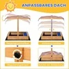 Outsunny Smėlio dėžė su stogeliu vaikams 3-7 metų