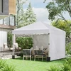 Outsunny Smėlio maišas, sodo paviljonas, plienas, baltas