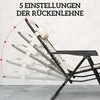 "Outsunny" sodo gultų rinkinys 3-PLG. sulankstomas gultas su arbatos staliuku, 2 kėdės, pagalvė, lauko gultas, atsparus oro sąlygoms, metalinis paplūdimio gultas sodui, terasai 90x56x110 cm, smėlio spalvos